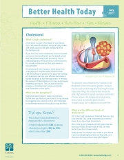 High cholesterol in Better Health Today